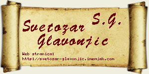 Svetozar Glavonjić vizit kartica